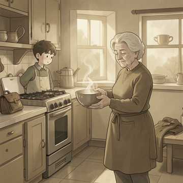 和奶奶相依为命