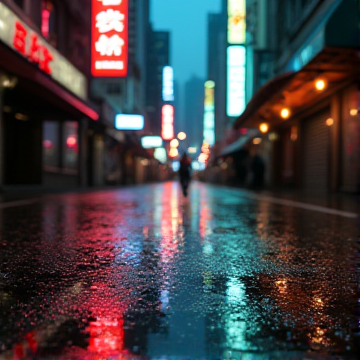 霓虹雨巷