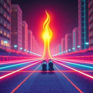 Fluorescent Laces Flame