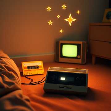 黄色卡带连接欢笑