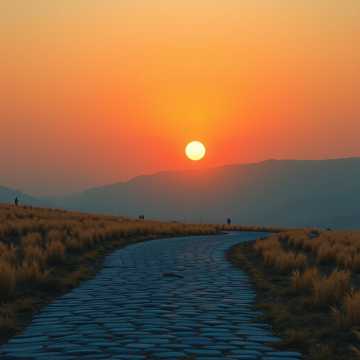 牵手夕阳到永远