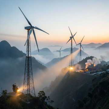 贵州大山风电工作者的一天