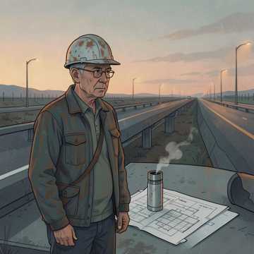 荒郊里的中年人