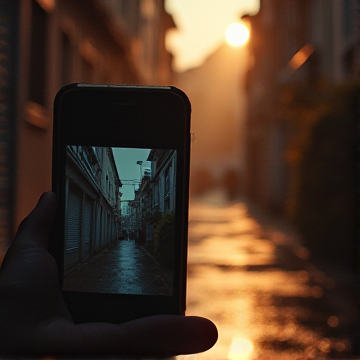 翻旧相簿 淋过雨的街