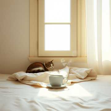 美好清晨的伸展