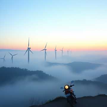 贵州大山风电工作者的一天