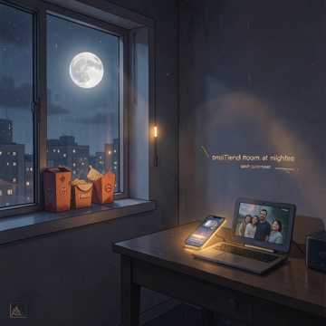 远方的灯还亮着