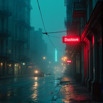 霓虹摔碎在街角