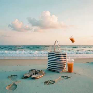 海边晚风慢慢吹