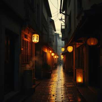 巷口的暖光