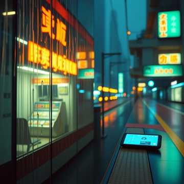 玻璃幕墙上的倒影