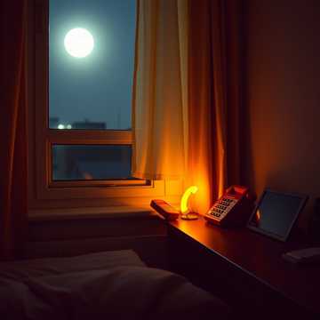 远方的灯还亮着