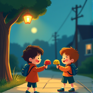 遛着月亮接你放学