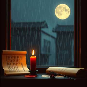 夜雨说与红烛听