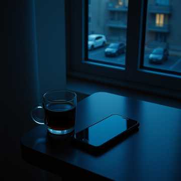 半杯凉掉的咖啡