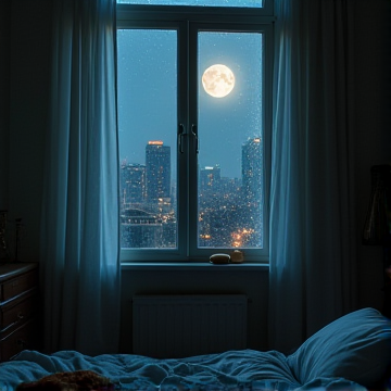 窗台的半盏月光