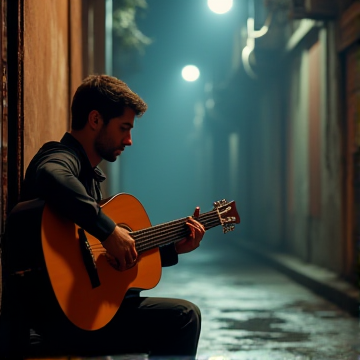 吉他上的旧月光