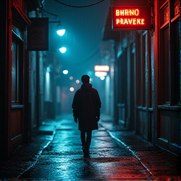 霓虹灯下的影子