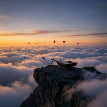 夕阳崖歌