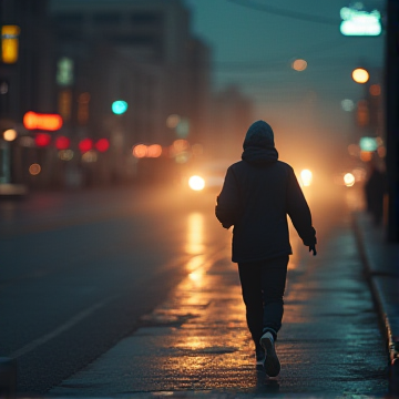 路灯下的旧照片