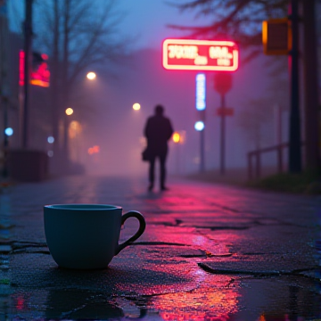 霓虹摔碎在街角