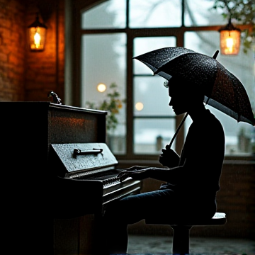 琴键上的旧雨落