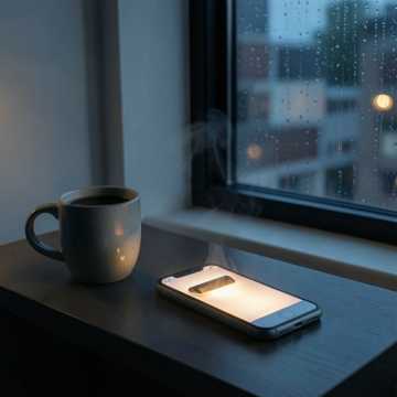 半杯凉掉的咖啡