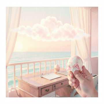 糖霜落在奶油云