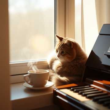 毛团蹭过咖啡香