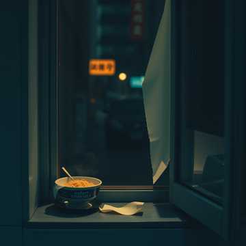 泡面热气贴纸旧