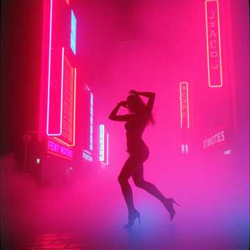 霓虹碎在鼓点里