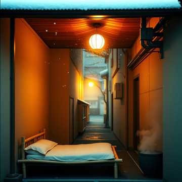 瓦檐雪落下的弯