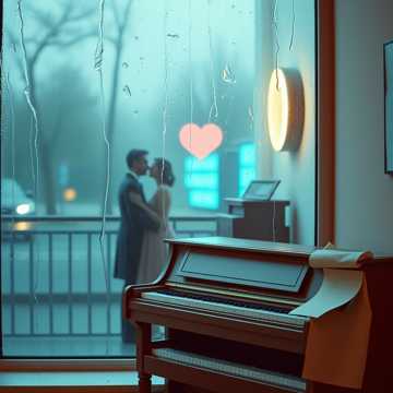 玻璃上的旧雨痕