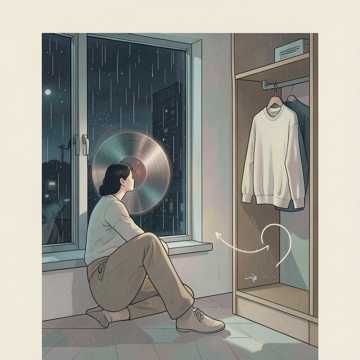 泪痕爬满旧唱针