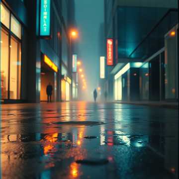 雨把路灯听碎了