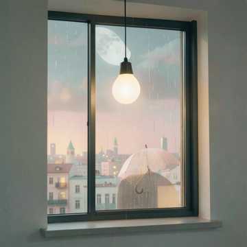 挂在窗前的月亮