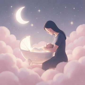 月亮摇成了摇篮