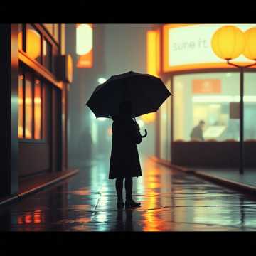 破伞撑过整片星光