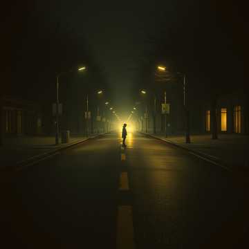 街灯熄灭的嘴角