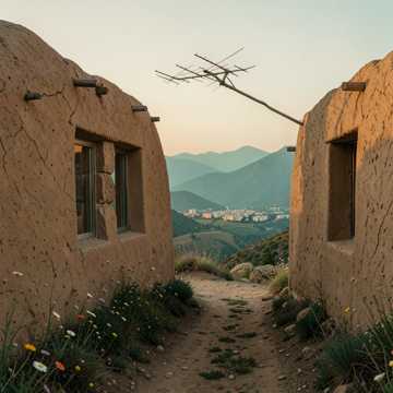 黄土窑的电视天线