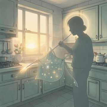 布谷声里绣围裙