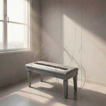 灰钢琴上的空位