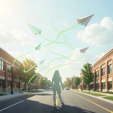 纸飞机落向长安街