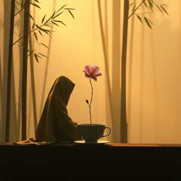 一人一花一世界