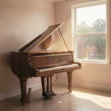 旧钢琴上的指痕