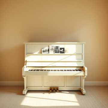 旧钢琴上的灰尘