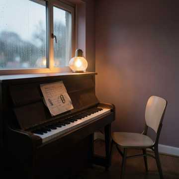 旧钢琴上的回形针