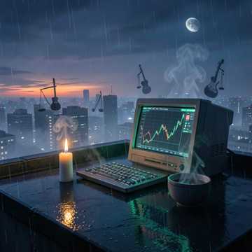 烟灰缸与股票线