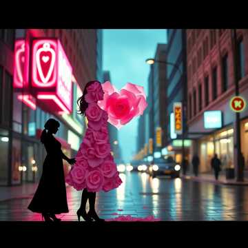 玫瑰被心跳染红