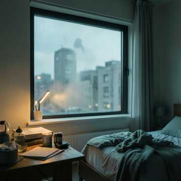 雨声淋湿的夜晚